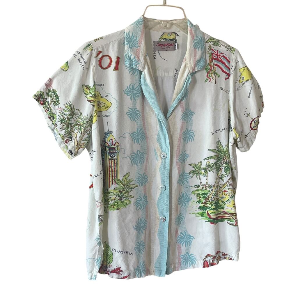 JAMS WORLD Since 1964 Mens No Ka Oi Size Medium Button-Up Short Sleeve Shirt - Picture 4 of 11